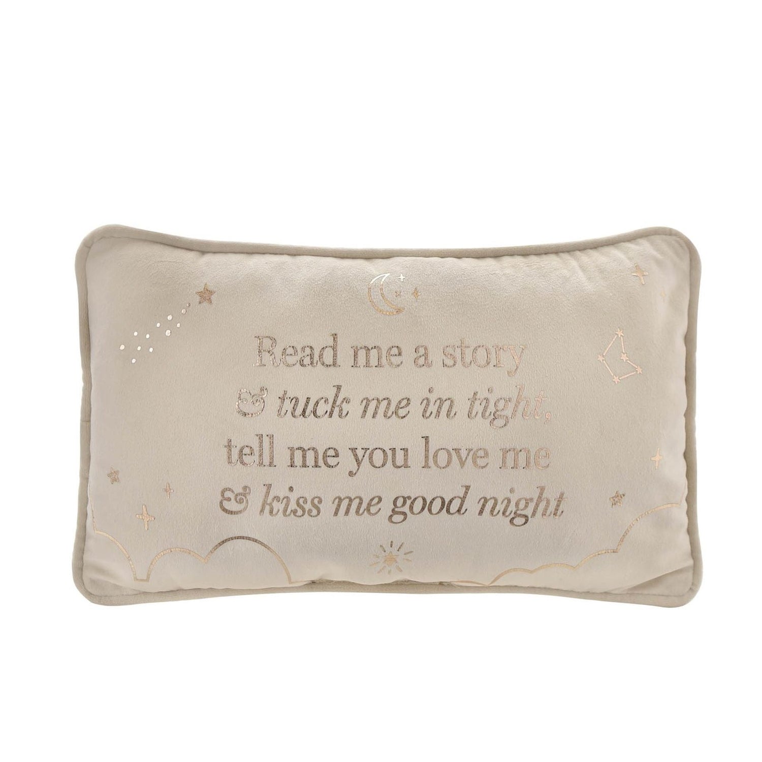 The Home Collection Bambino Rectangle Velvet Cushion "Read Me A Story" 33Cm 1 Shaws Department Stores