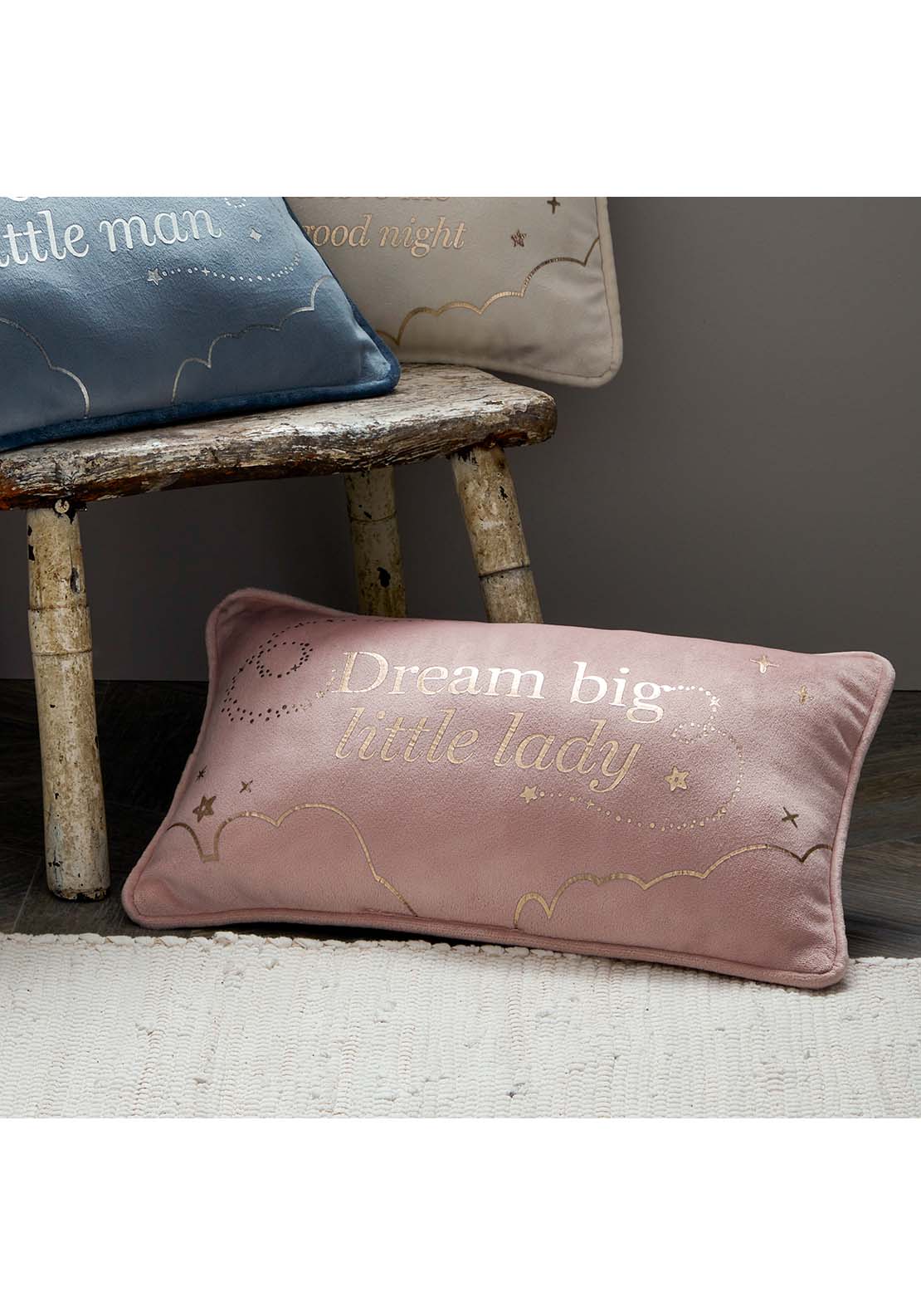 The Home Collection Velvet Cushion Little Lady 33cm 2 Shaws Department Stores