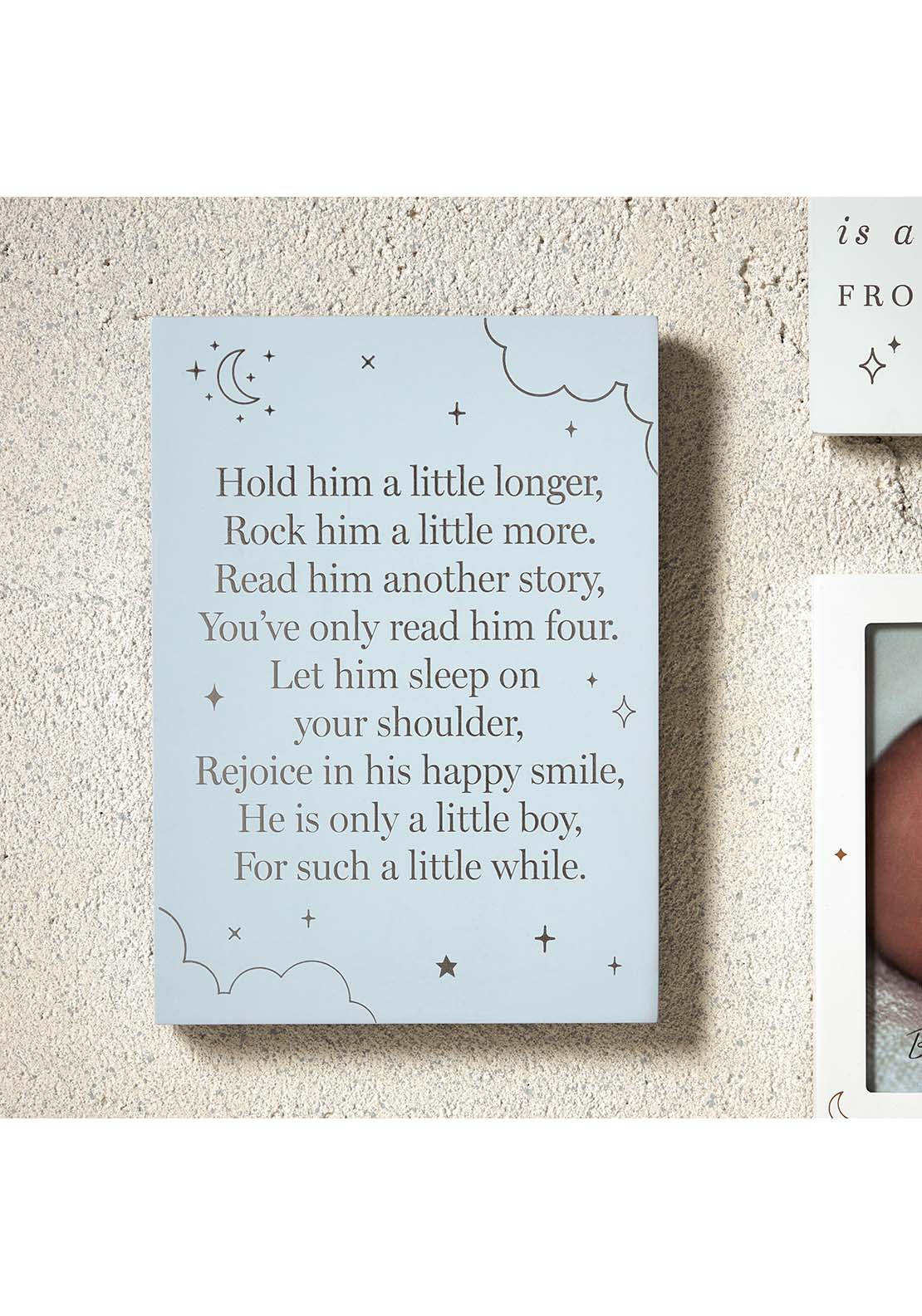 The Home Collection Wood Stand Plaque Little Boy 3 Shaws Department Stores