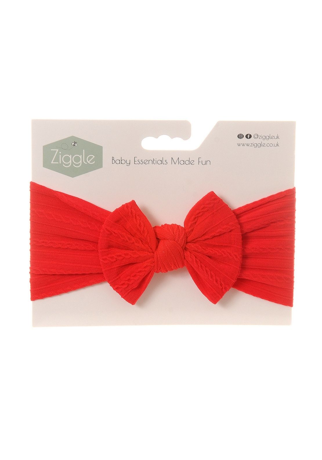 Ziggle Top Bow Turban Headband - Red 1 Shaws Department Stores