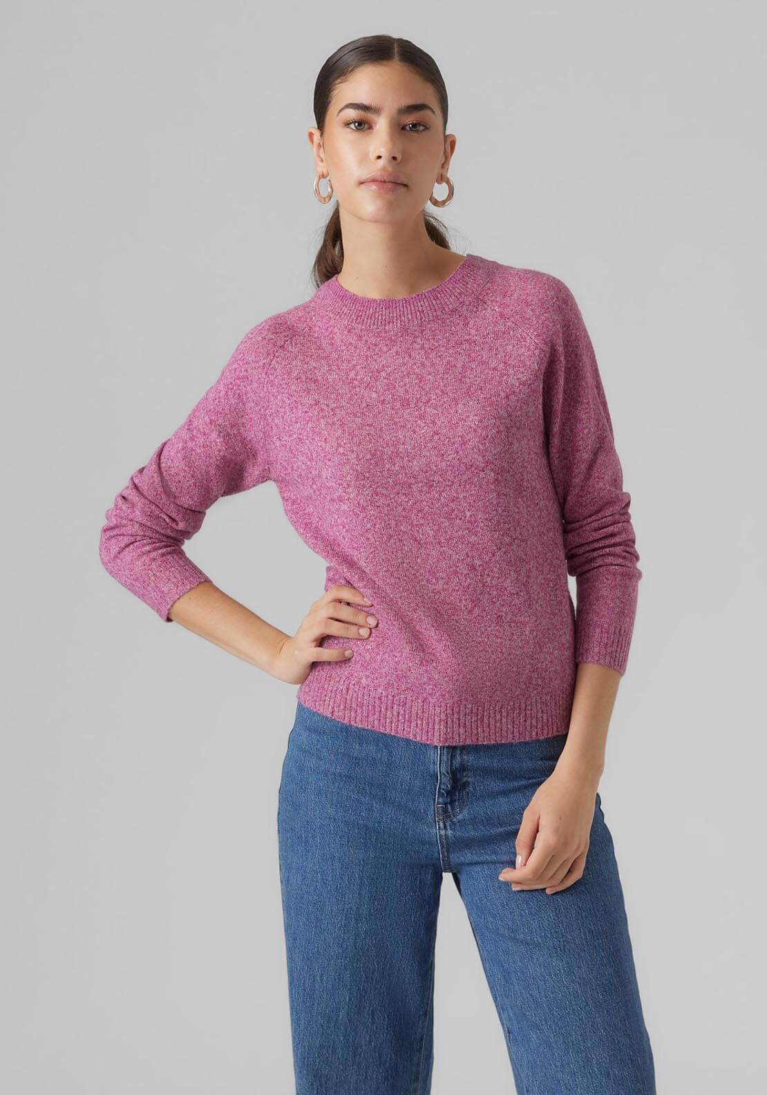 Vero Moda Pullover Jumper - Pink 1 Shaws Department Stores