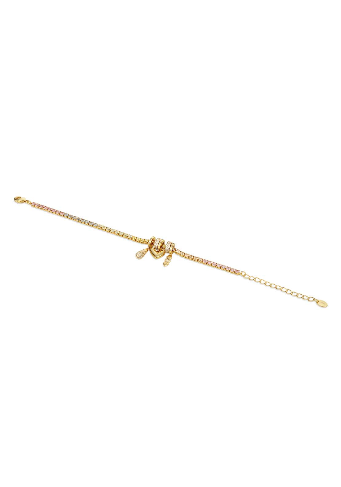 Gold Plated Heart Bracelet - Rose Gold