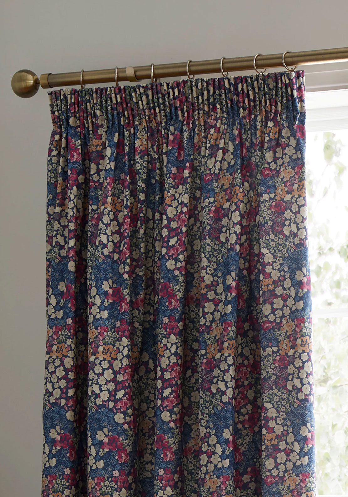Heather &amp; Ferne Esther Curtain - Navy 2 Shaws Department Stores
