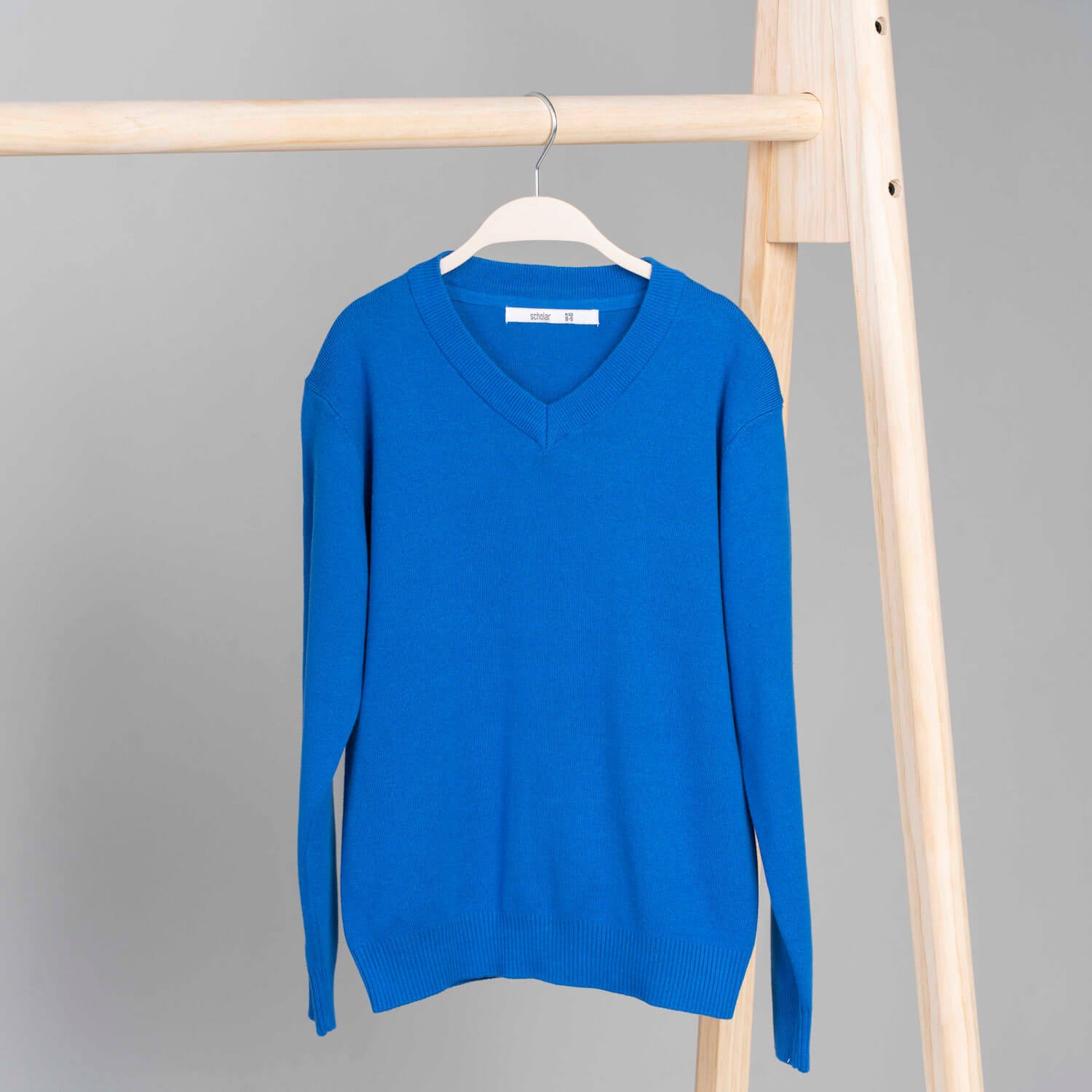 Scholar Cotton Rich Jumper - Blue 1 Shaws Department Stores