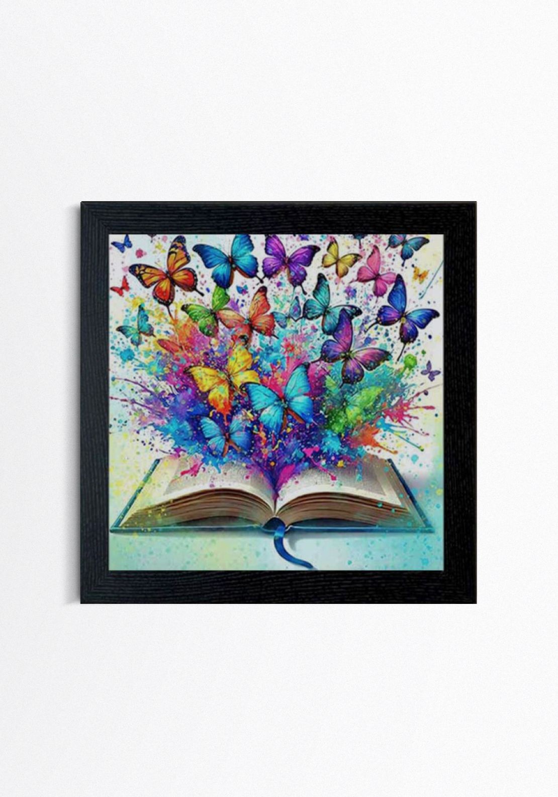 The Home Collection Butterflies &amp; Book Framed Picture - Black 3 Shaws Department Stores