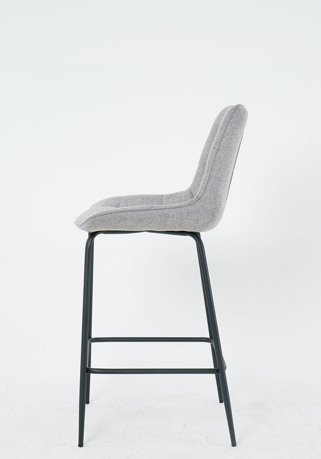 The Home Collection Barstool With Black Legs - Grey / Black 3 Shaws Department Stores