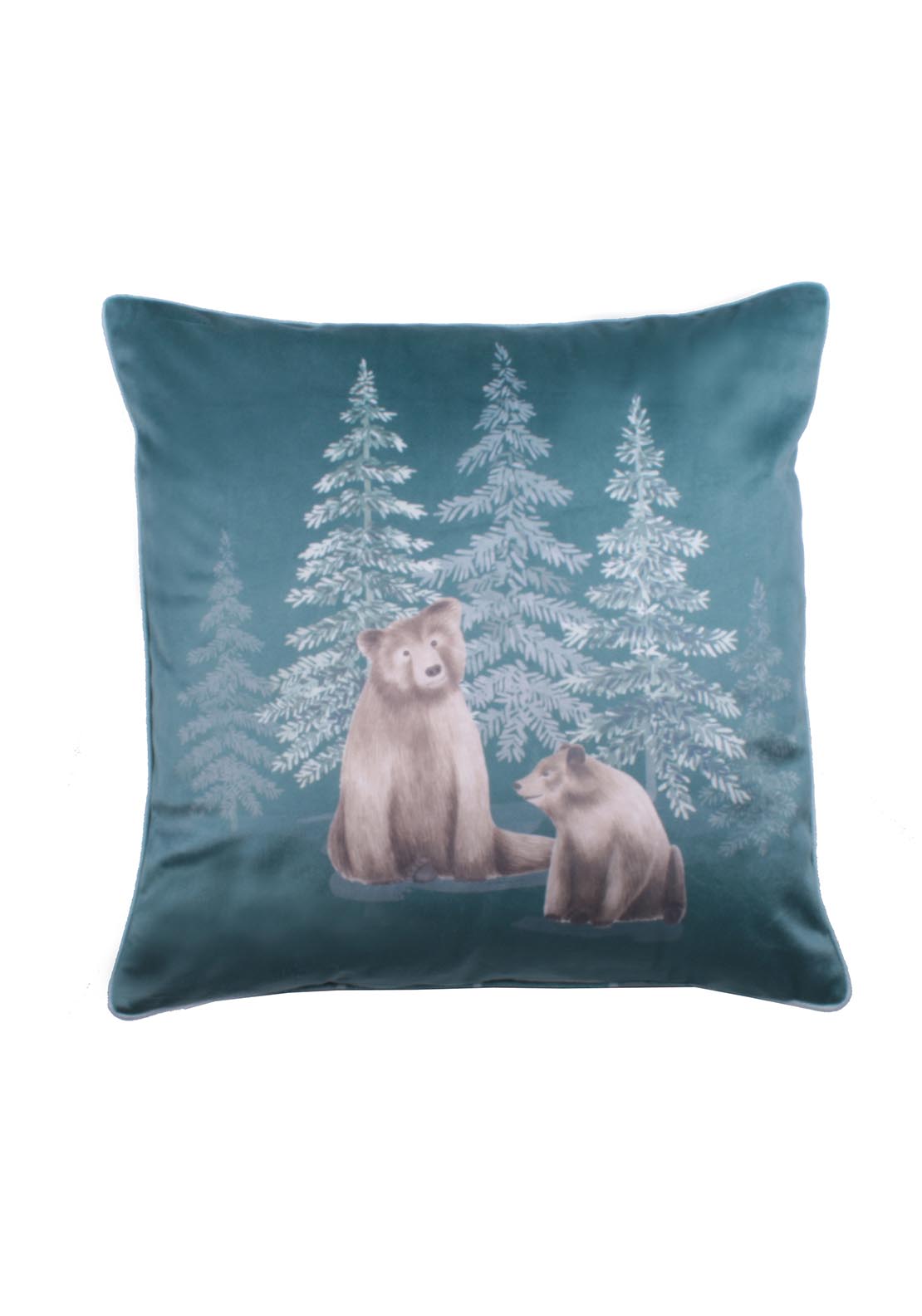 The Home Collection Soft Bear Cushion 43cm x 43cm - Green 1 Shaws Department Stores