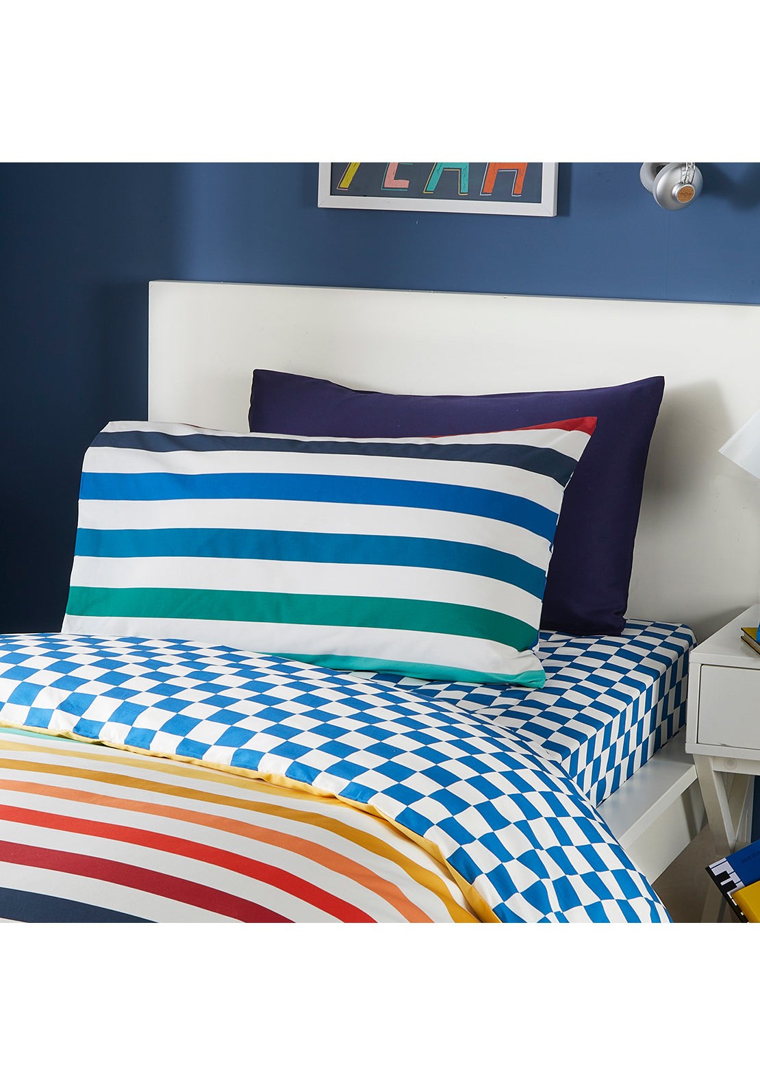  The Home Collection Racing Stripe Duvet Cover Set - Multi 2 Shaws Department Stores