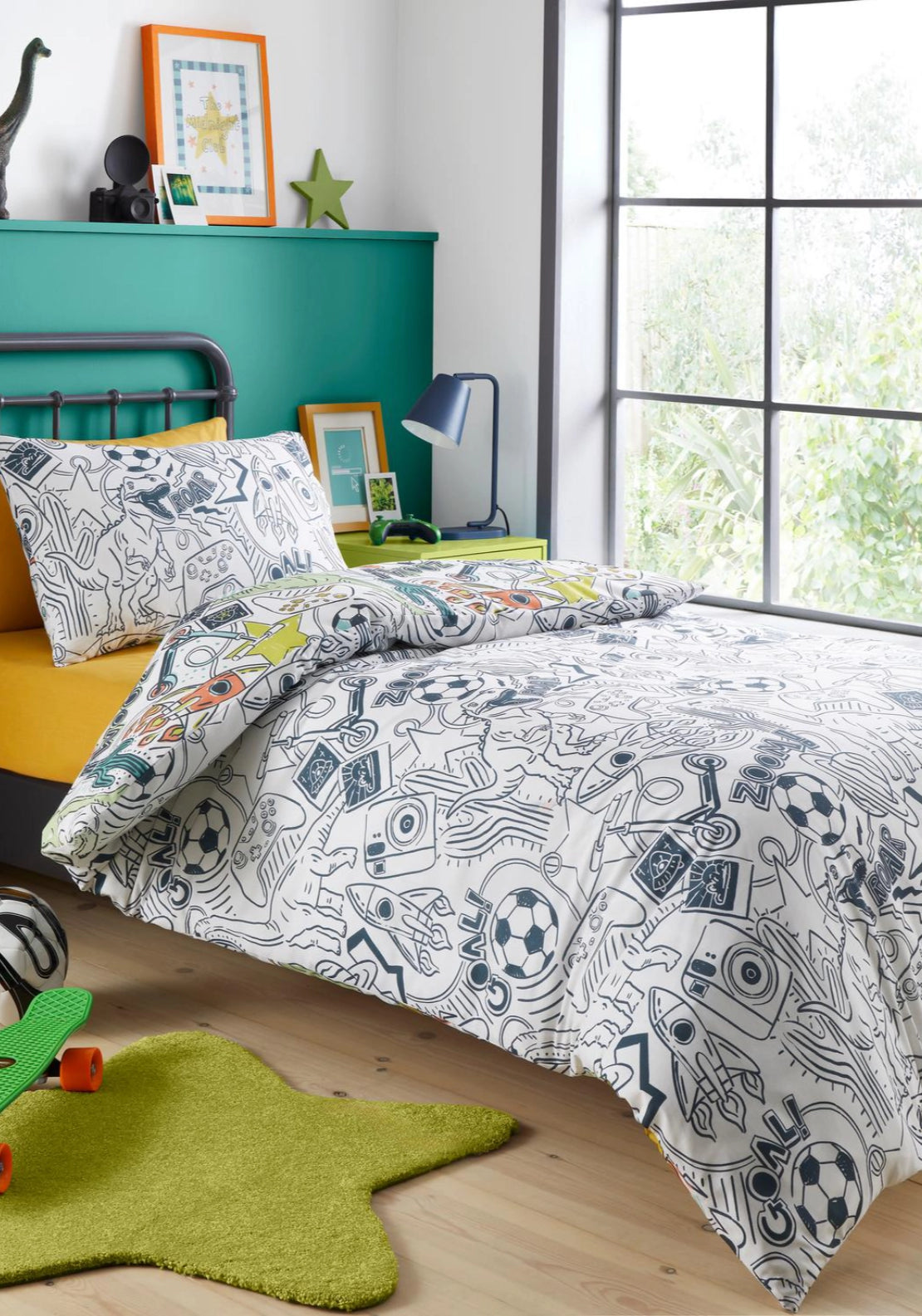 Scribble Zoom Duvet Cover Set - Multi