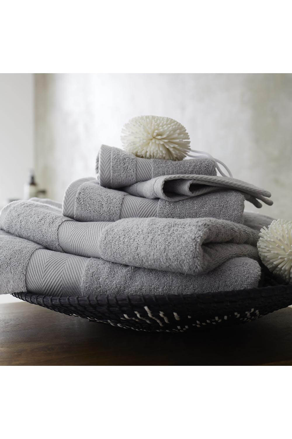 Bianca Silk Face Cloth Pair - Dove Grey 2 Shaws Department Stores