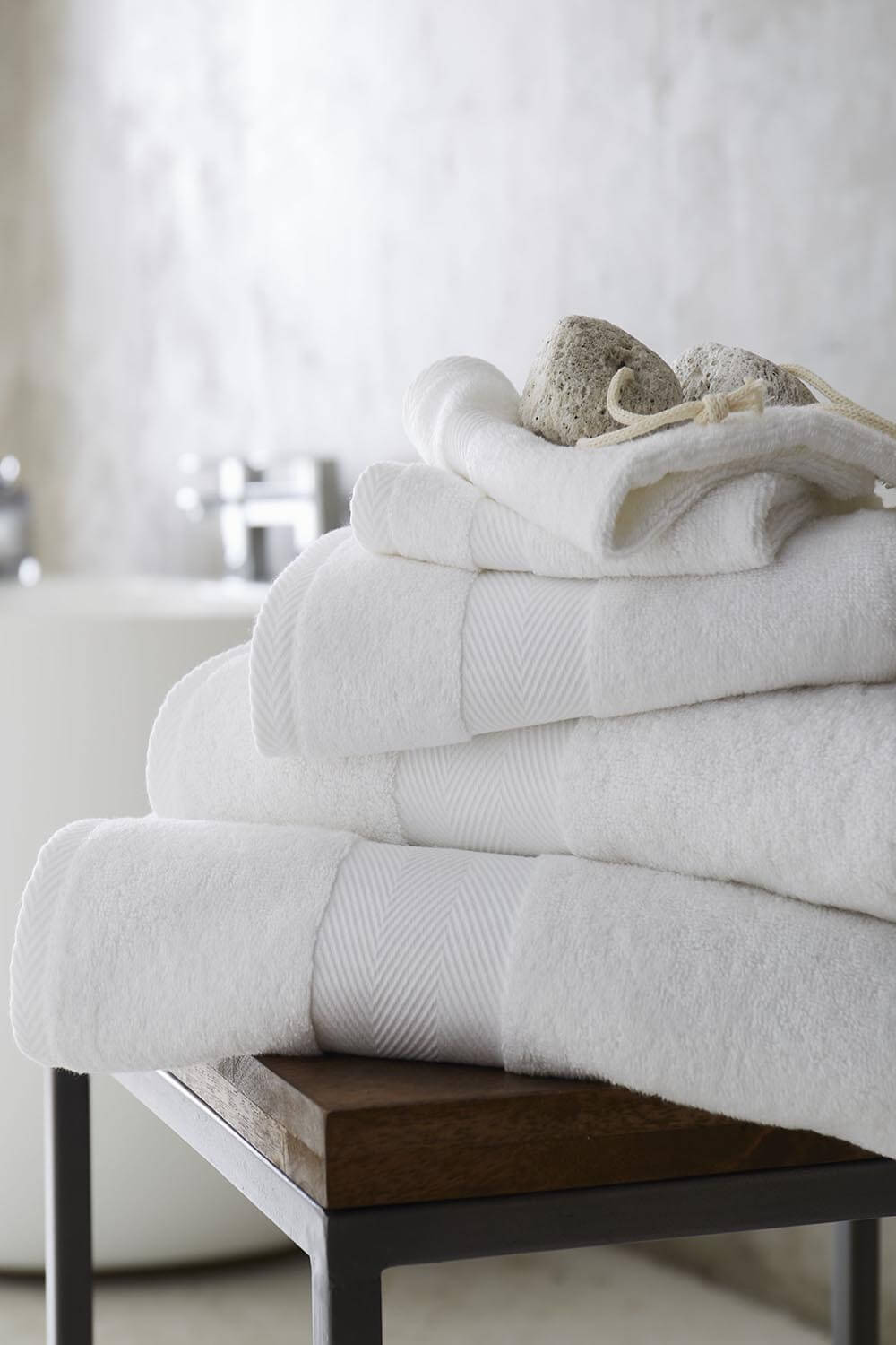 Bianca Silk Hand Towel 50cm x 90cm - White 2 Shaws Department Stores