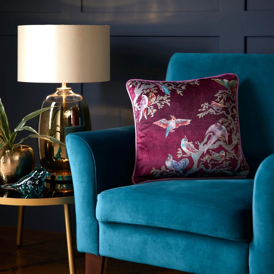 Laurence Llewelyn-bowen Birdity Absurdity Filled Cushion - Pink 1 Shaws Department Stores