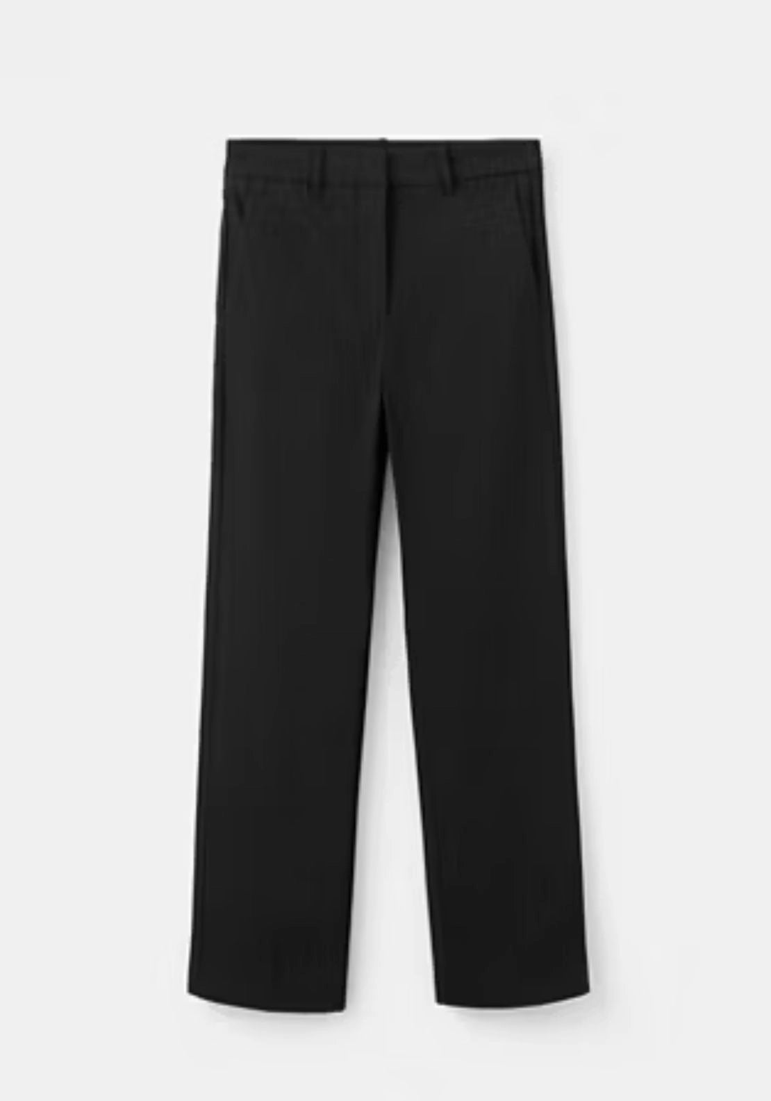 Mango Slim Fit Cropped Trousers - Black 4 Shaws Department Stores