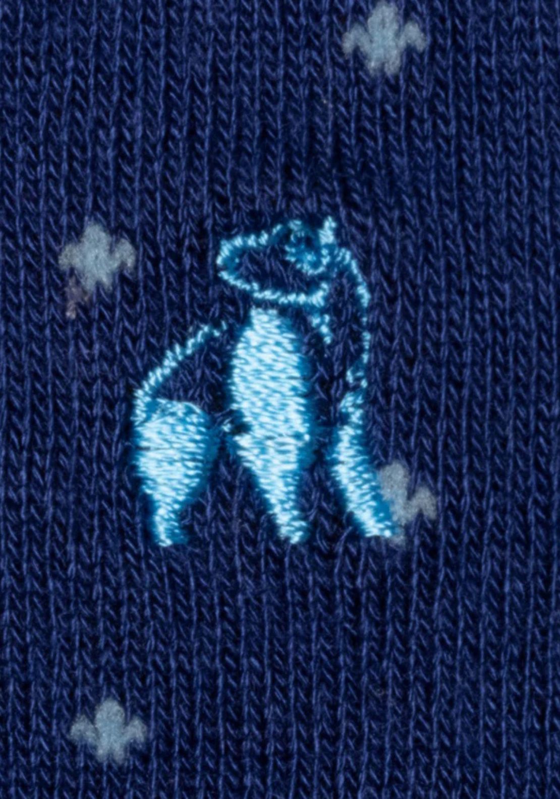 Swole Panda Spotted Socks - Blue 3 Shaws Department Stores