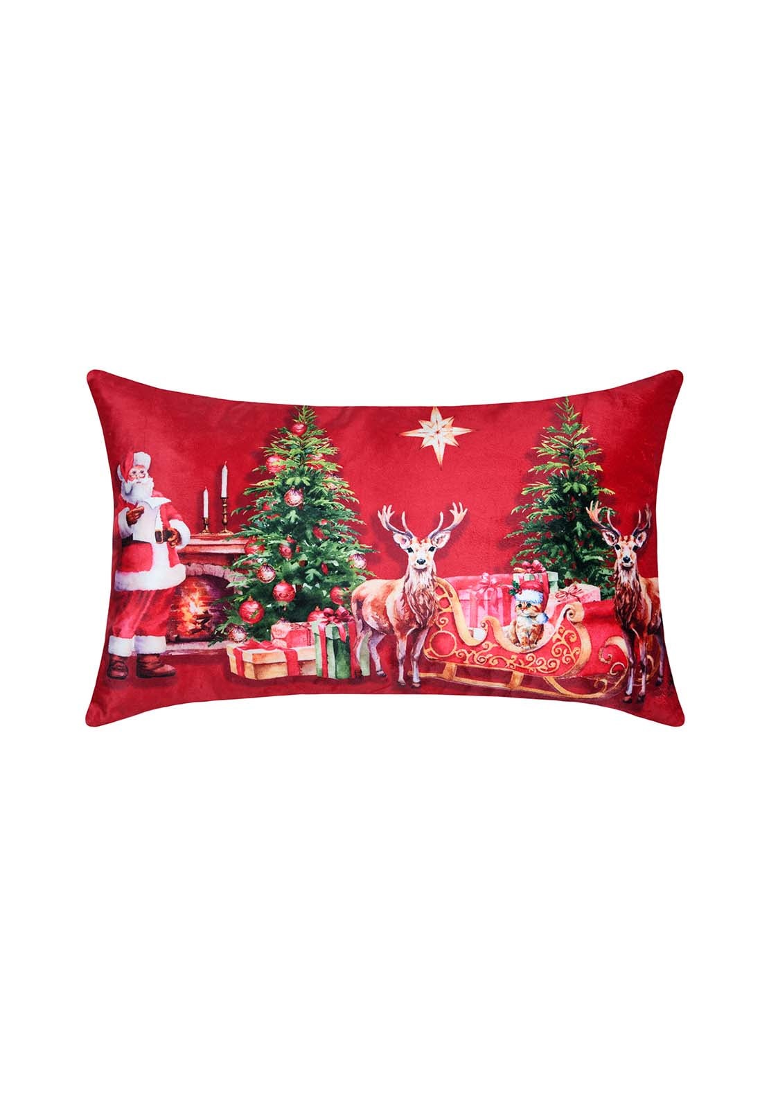 The Home Christmas Santa Scene Cushion - Multi 1 Shaws Department Stores
