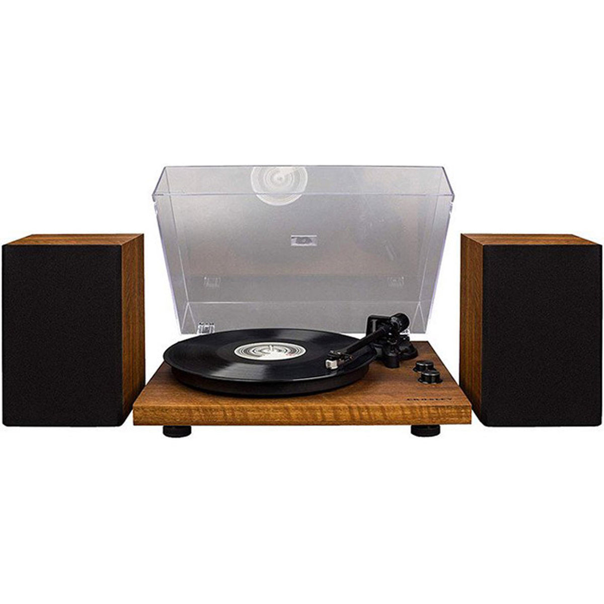 C62 Turntable with Built-In Receiver And Stereo Speakers - Walnut
