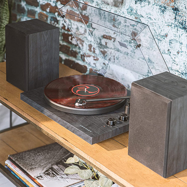 Crosley Bluetooth Record Player with External Speakers - Black | C62C-BK4 1 Shaws Department Stores