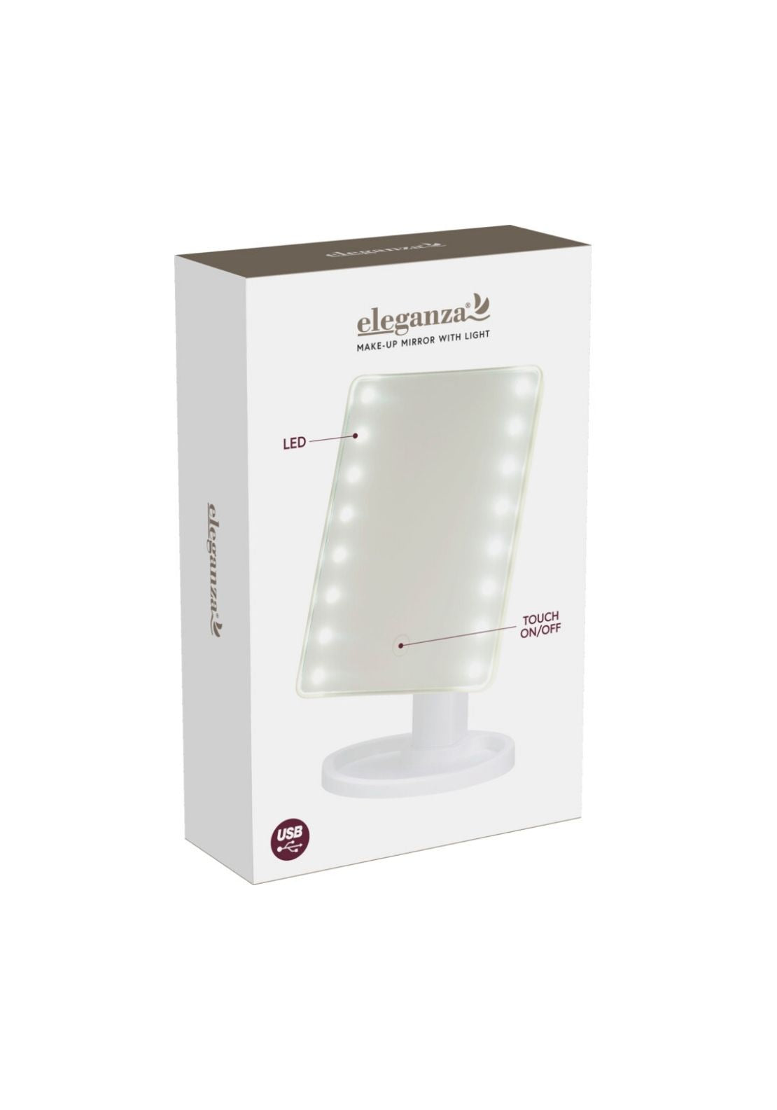 Makeup Mirror with LED Light - White
