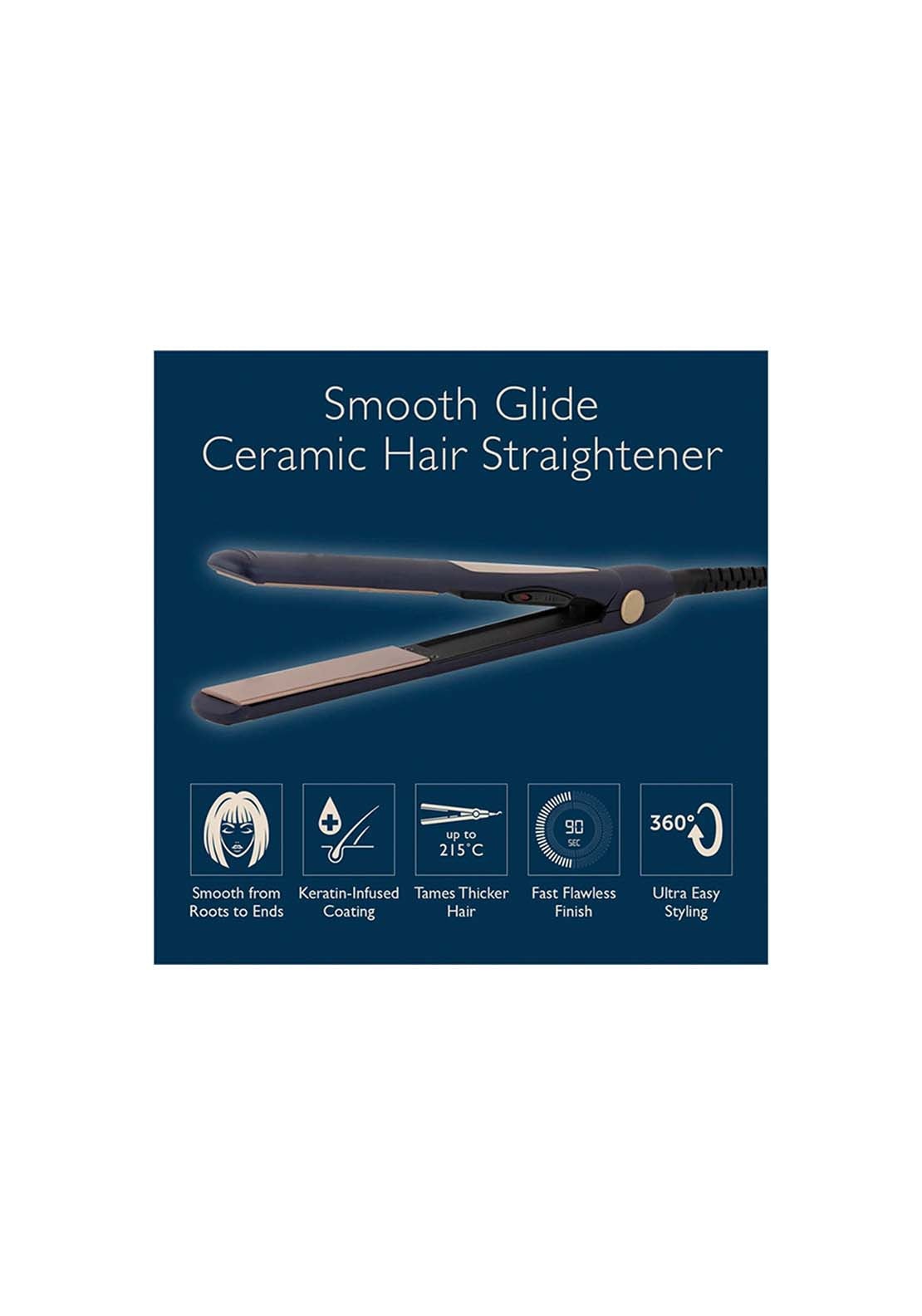 Carmen Twlight Ceramic Hair Straightener - Black 4 Shaws Department Stores