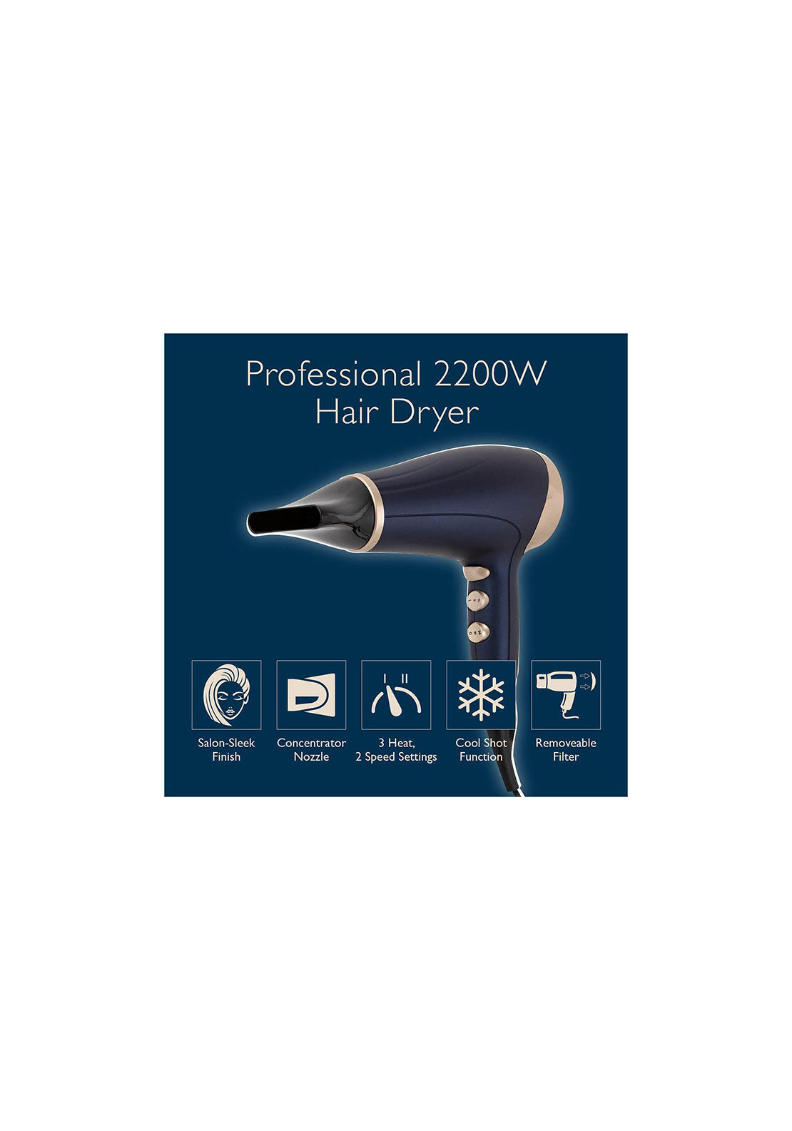 Carmen Twilight 2200W Hair Dryer | C81062BC 2 Shaws Department Stores