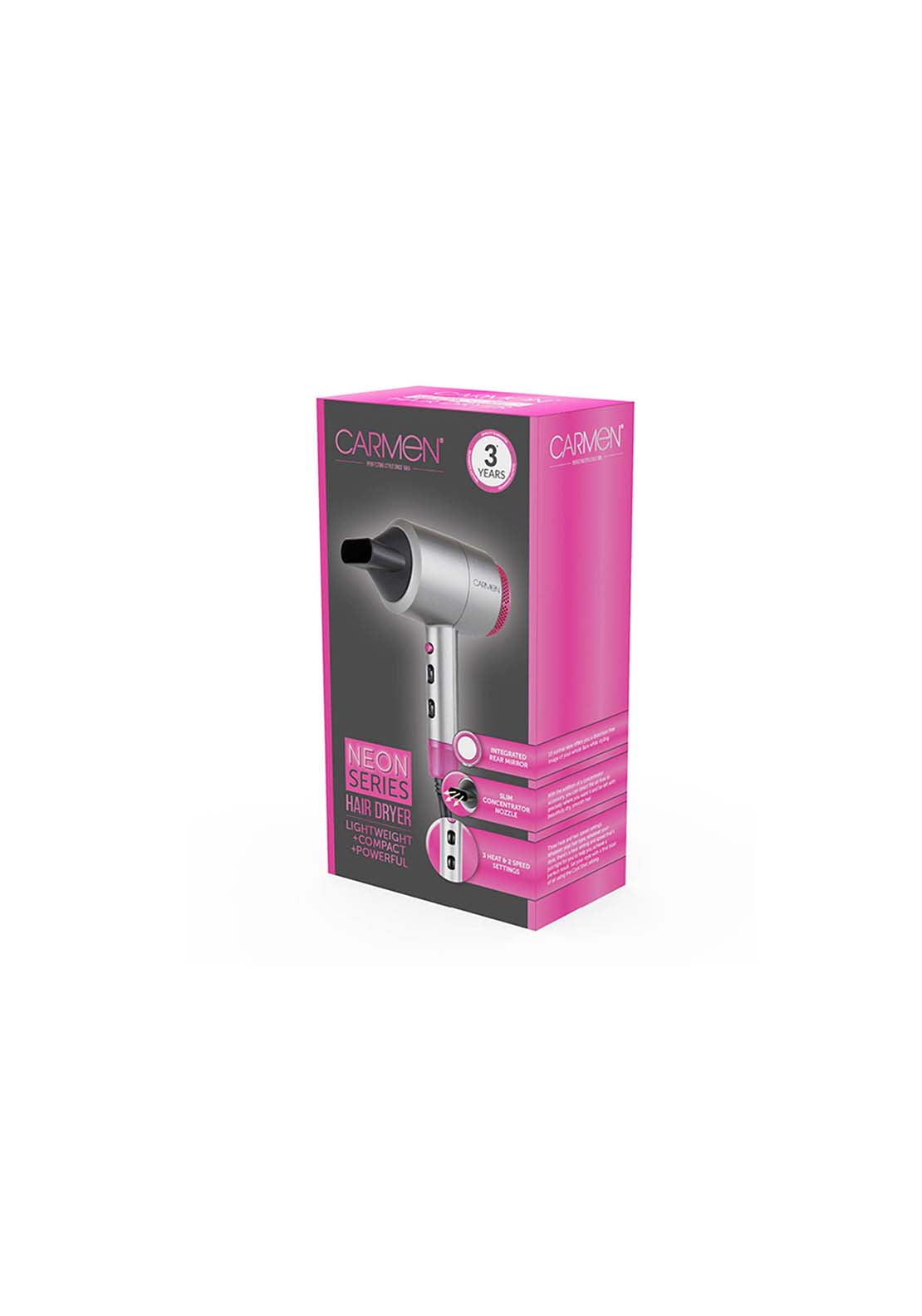 Carmen Hairdryer | C81103 - Silver 2 Shaws Department Stores