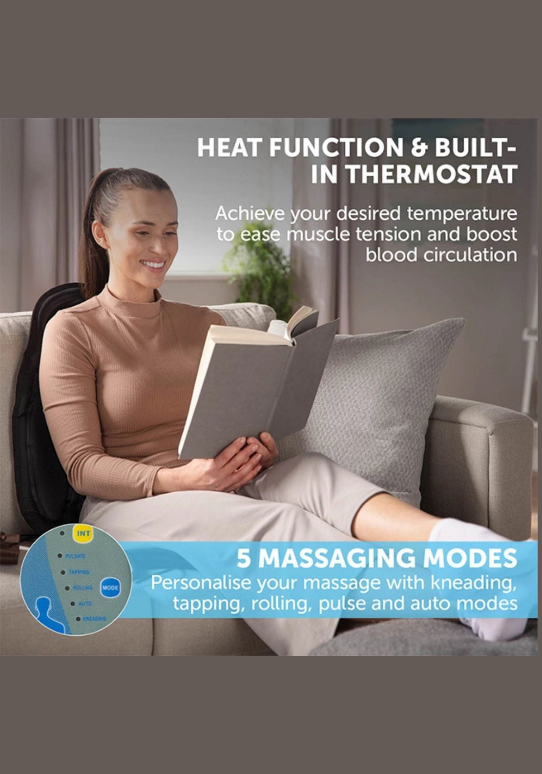 Carmen Massage Vibration Heated Seat Cushion | C81133 3 Shaws Department Stores