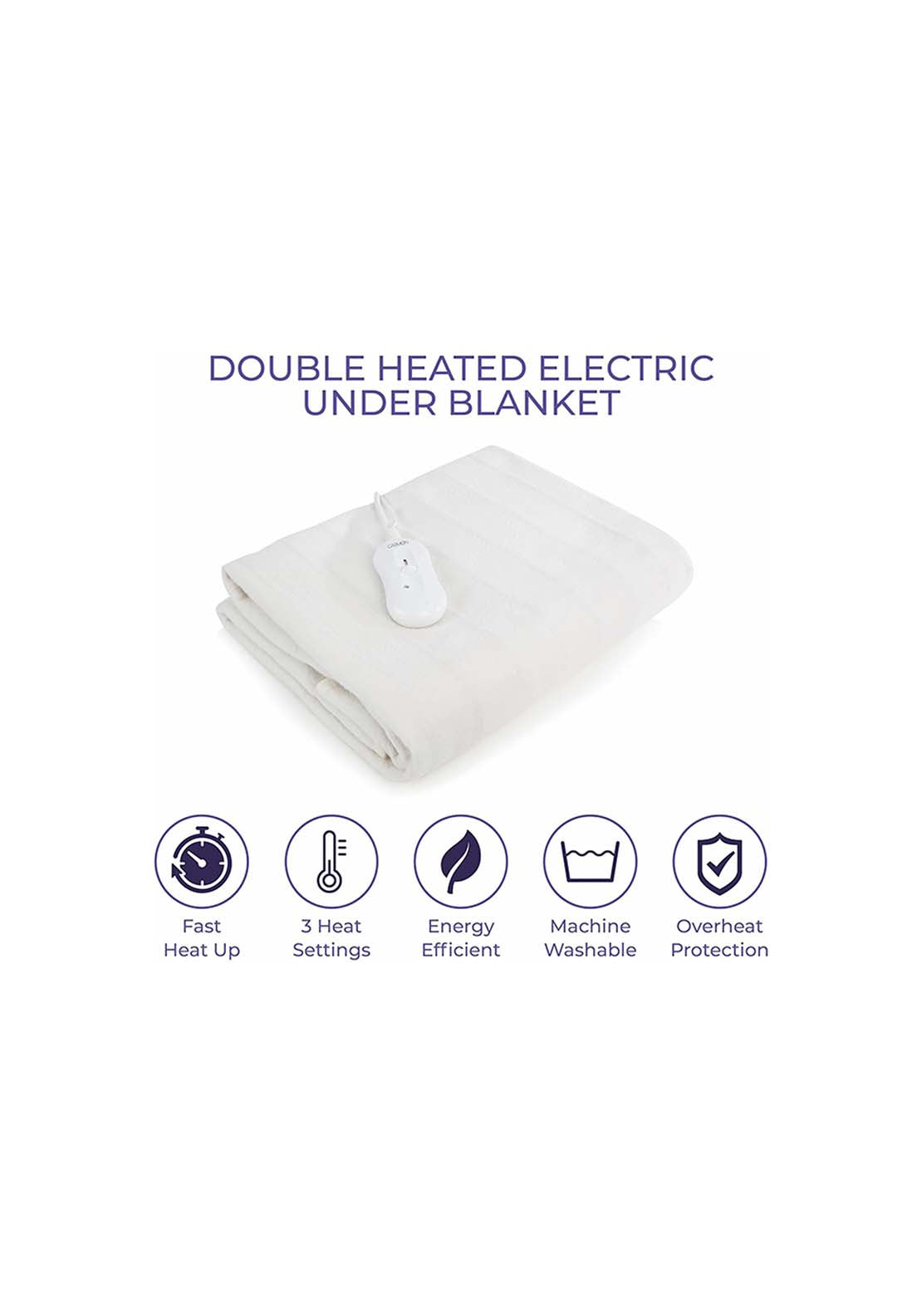 Carmen Double Heated Under Blanket | C81193 3 Shaws Department Stores