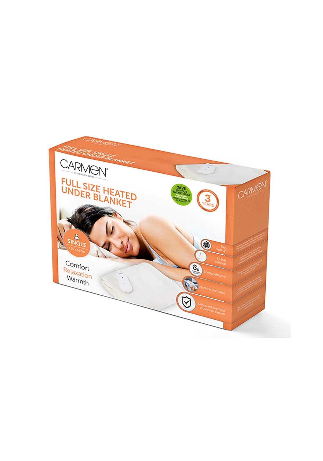 Carmen Single Heated Under Blanket | C81195 2 Shaws Department Stores