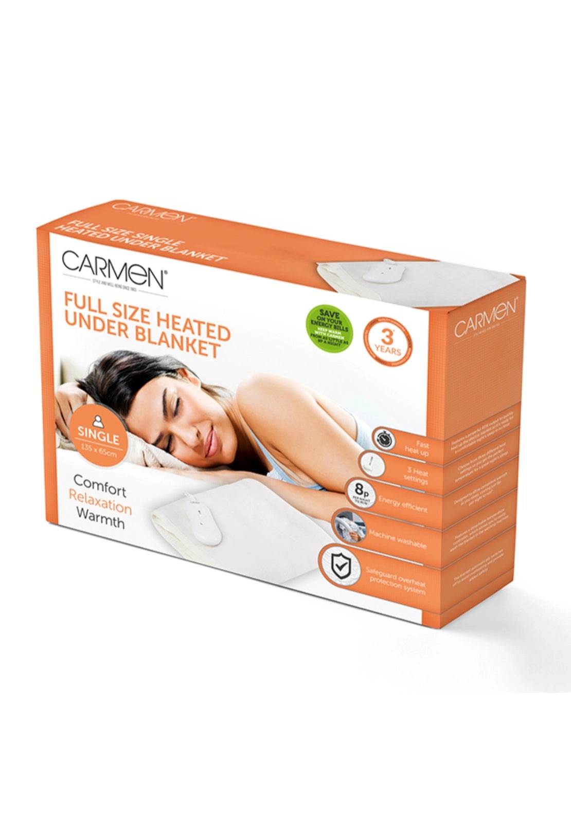 Carmen Single Heated Under Blanket | C81195 7 Shaws Department Stores