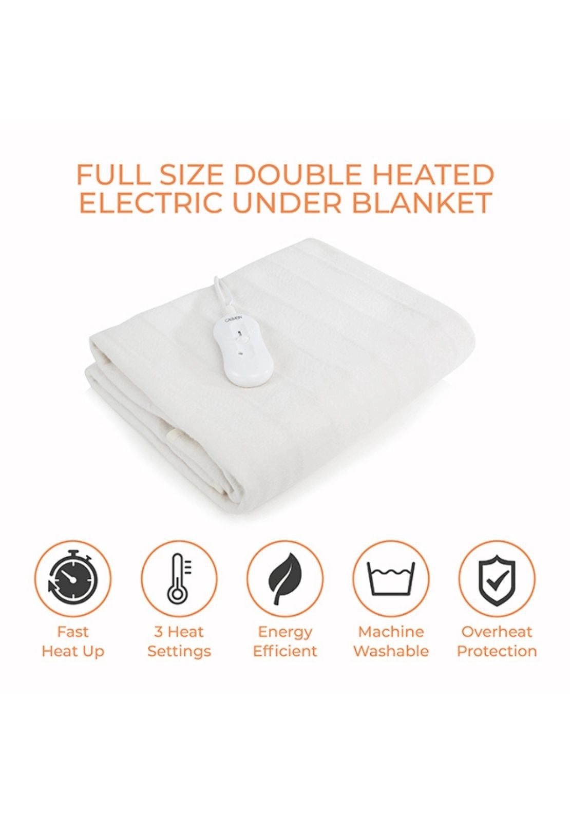 Carmen Double Size Heated Under Blanket | C81196 6 Shaws Department Stores