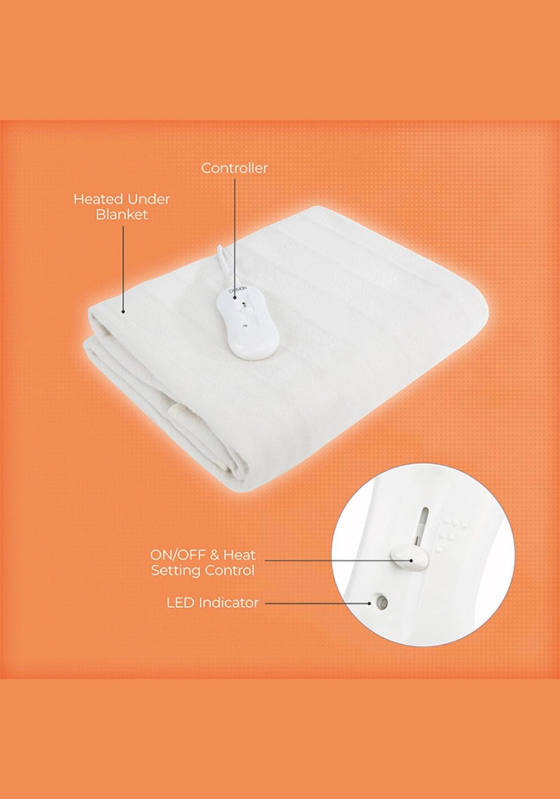 Carmen Double Size Heated Under Blanket | C81196 5 Shaws Department Stores