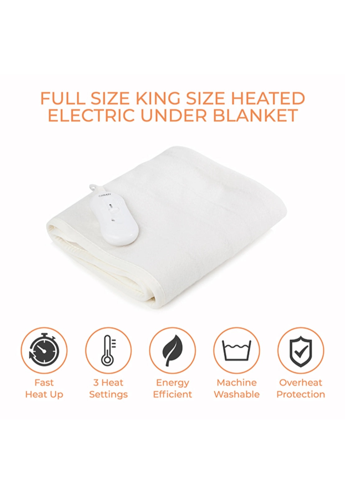 Carmen King-Size Heated Under Blanket | C81197 6 Shaws Department Stores