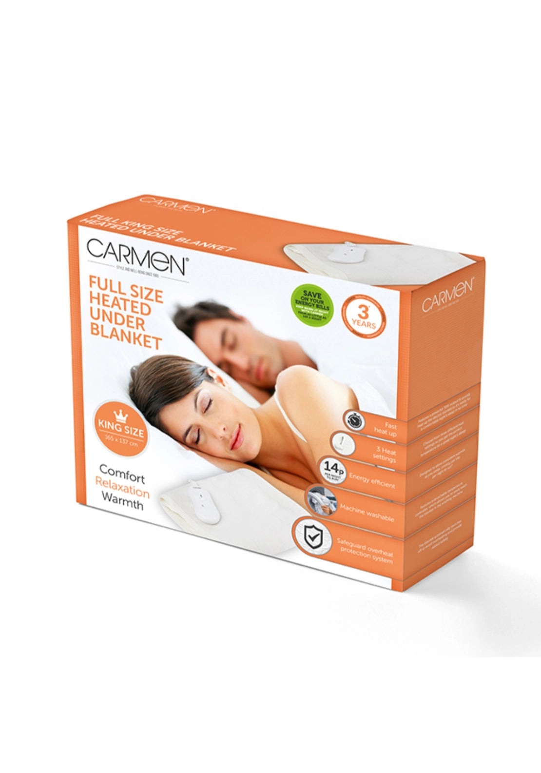 Carmen King-Size Heated Under Blanket | C81197 7 Shaws Department Stores