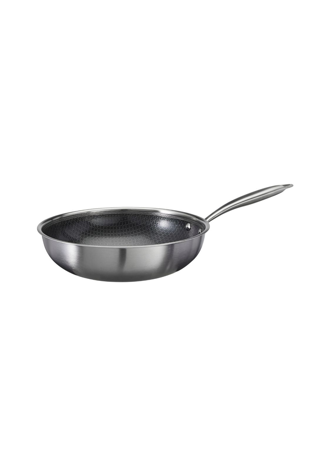 Stainless Steel Wok 28cm - Grey