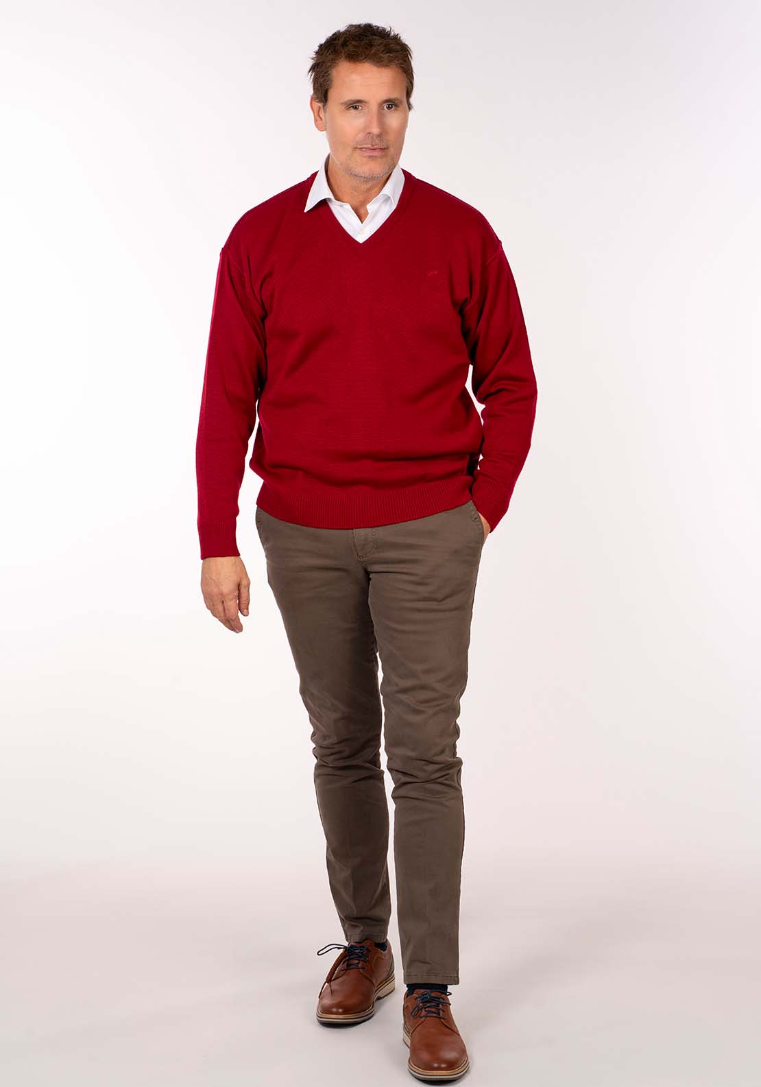 Yeats Plain V Neck Knit - Acino 3 Shaws Department Stores