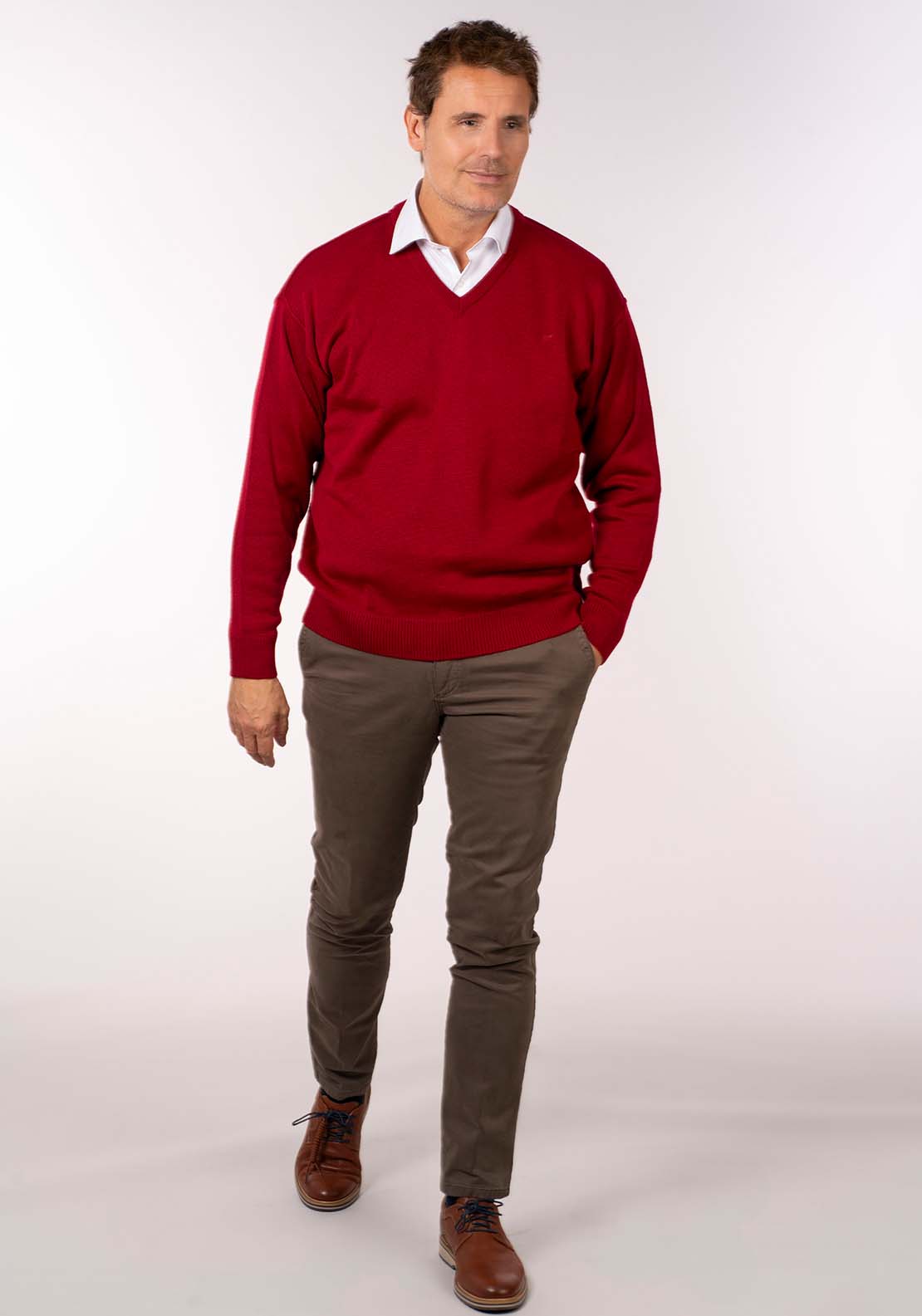 Yeats Plain V Neck Knit - Acino 2 Shaws Department Stores