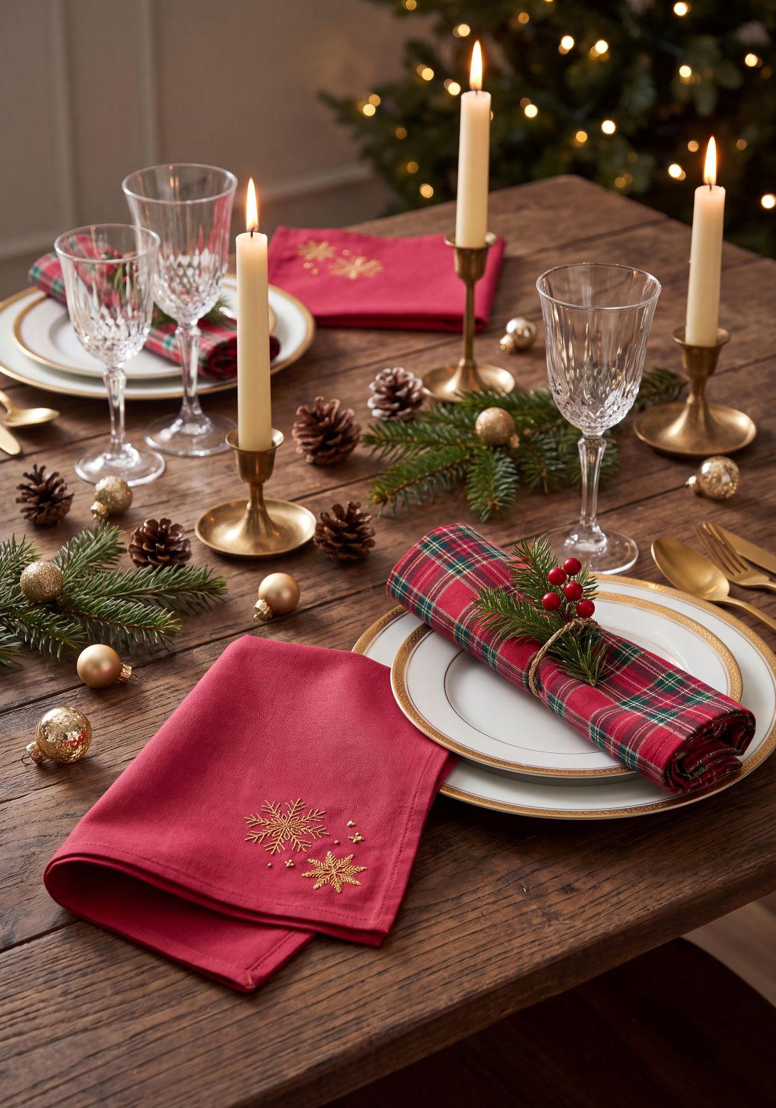 Christmas Set of 2 Napkins - Multi