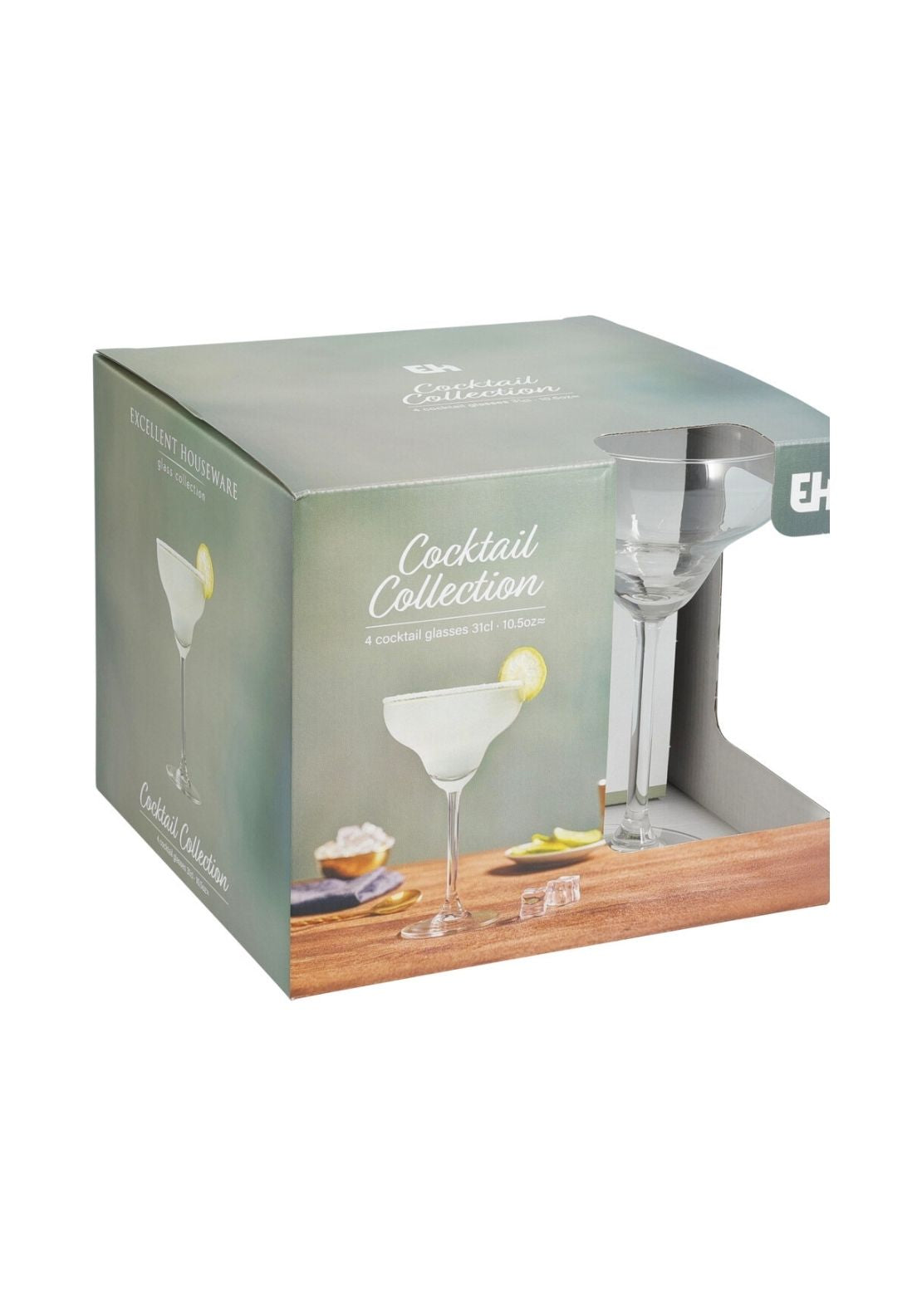 Set of 4 Cocktail Glasses - Clear