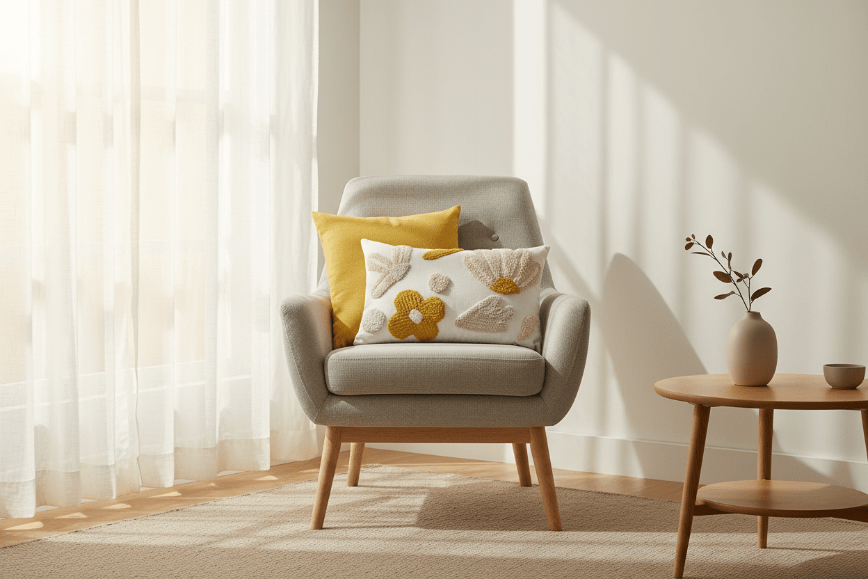 The Home Collection Camille Cushion - Nude 2 Shaws Department Stores