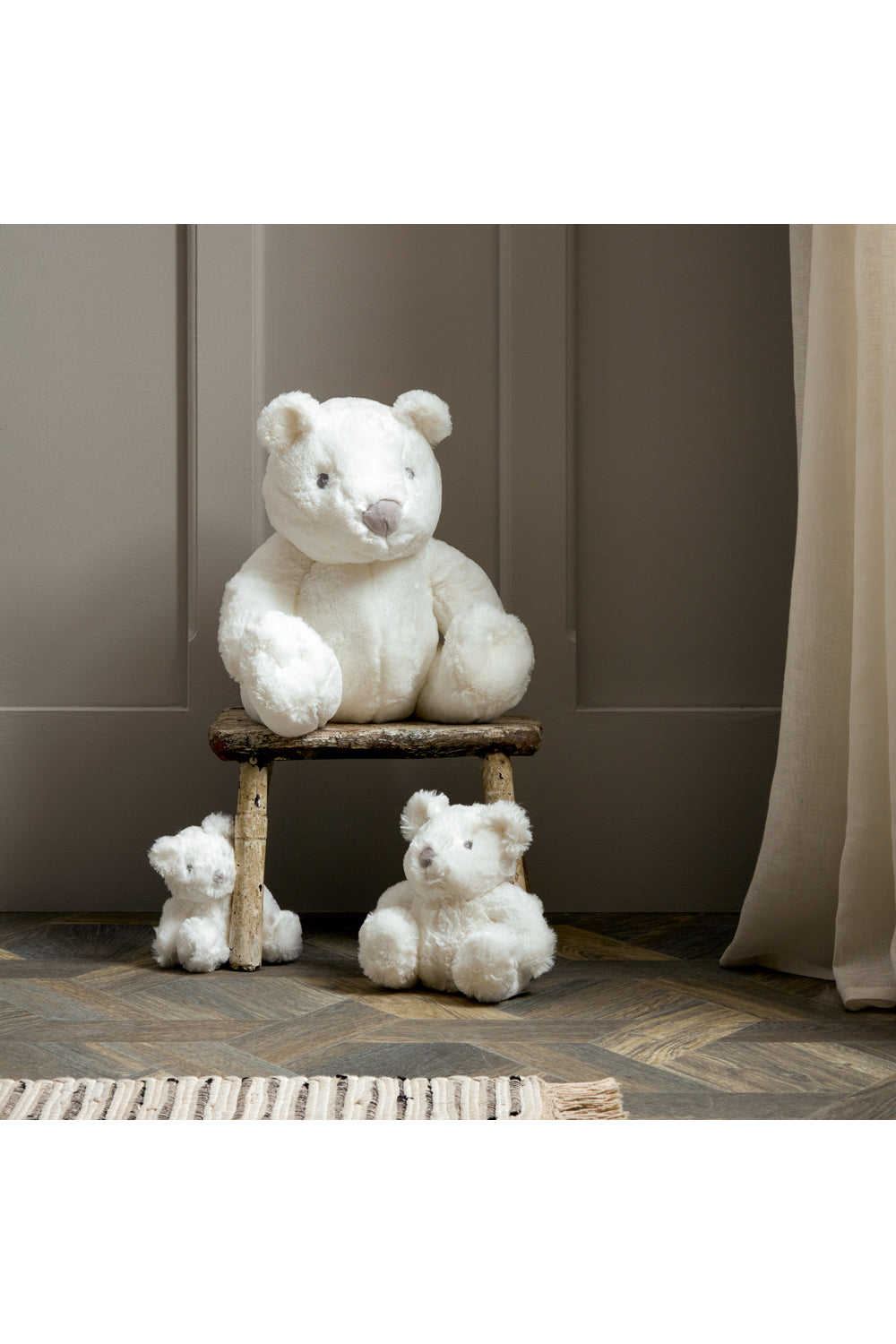 Bambino Bambino White Plush Bear Medium 18cm 4 Shaws Department Stores