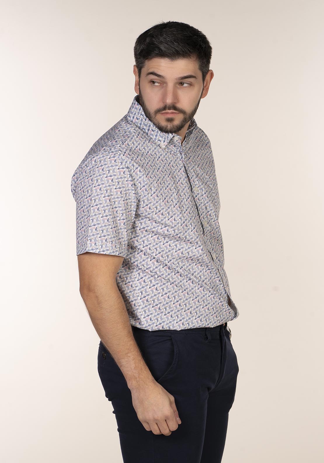 Chris Cayne Short Sleeve Print Shirt 5 Shaws Department Stores