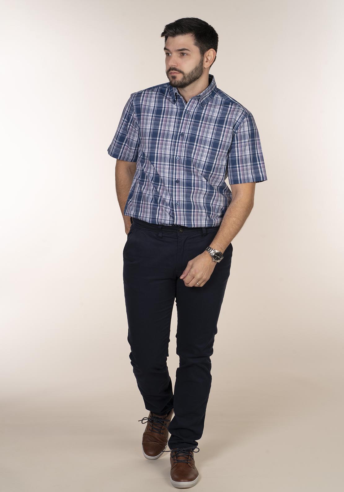 Chris Cayne Short Sleeve Check Shirt 4 Shaws Department Stores