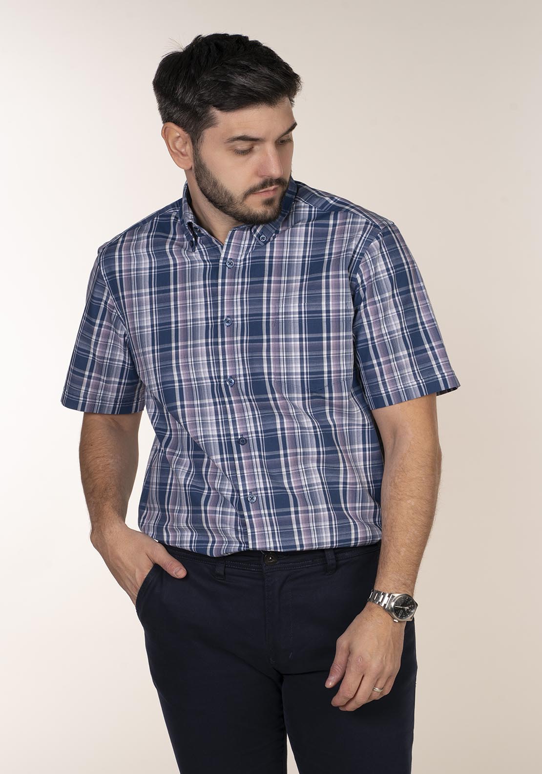 Chris Cayne Short Sleeve Check Shirt 1 Shaws Department Stores