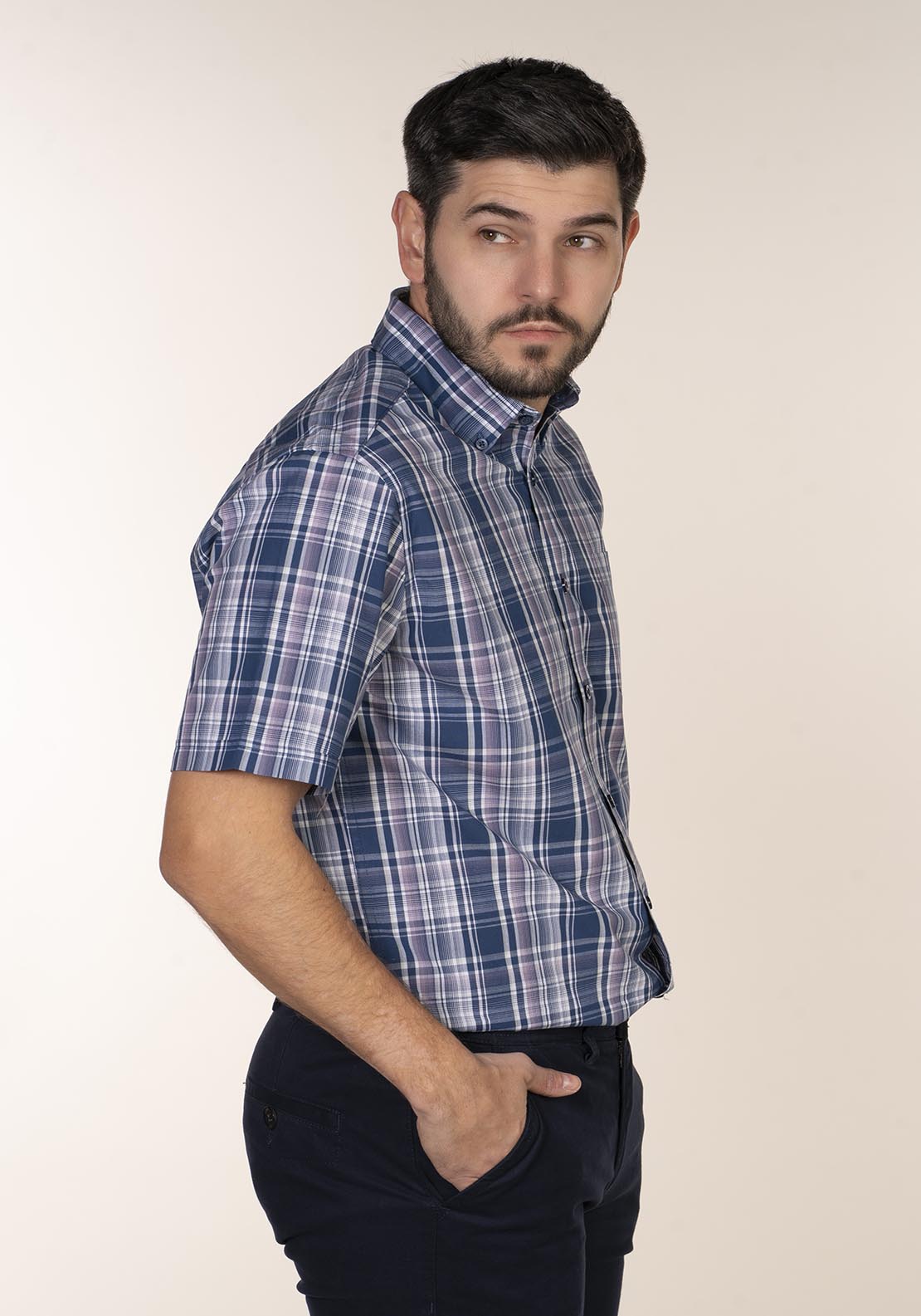 Chris Cayne Short Sleeve Check Shirt 5 Shaws Department Stores