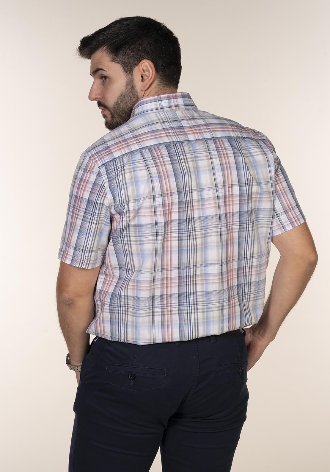 Chris Cayne Short Sleeve Check Shirt - Multi 5 Shaws Department Stores