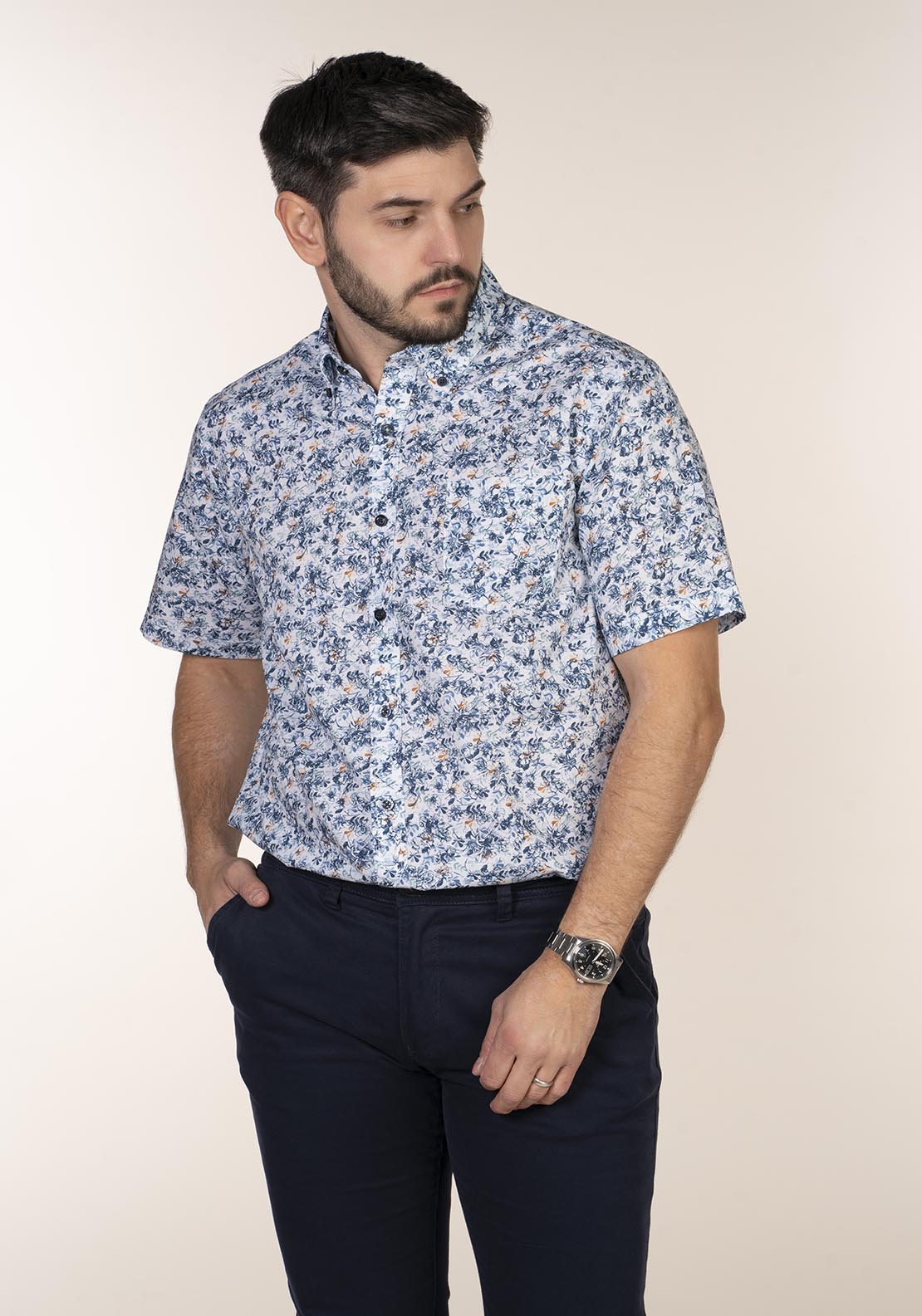 Chris Cayne Short Sleeve Print Shirt - Multi 3 Shaws Department Stores