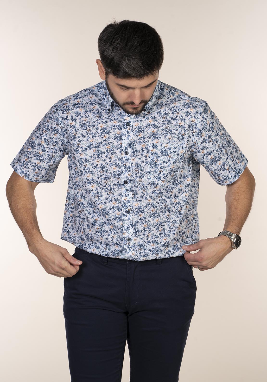 Chris Cayne Short Sleeve Print Shirt - Multi 2 Shaws Department Stores