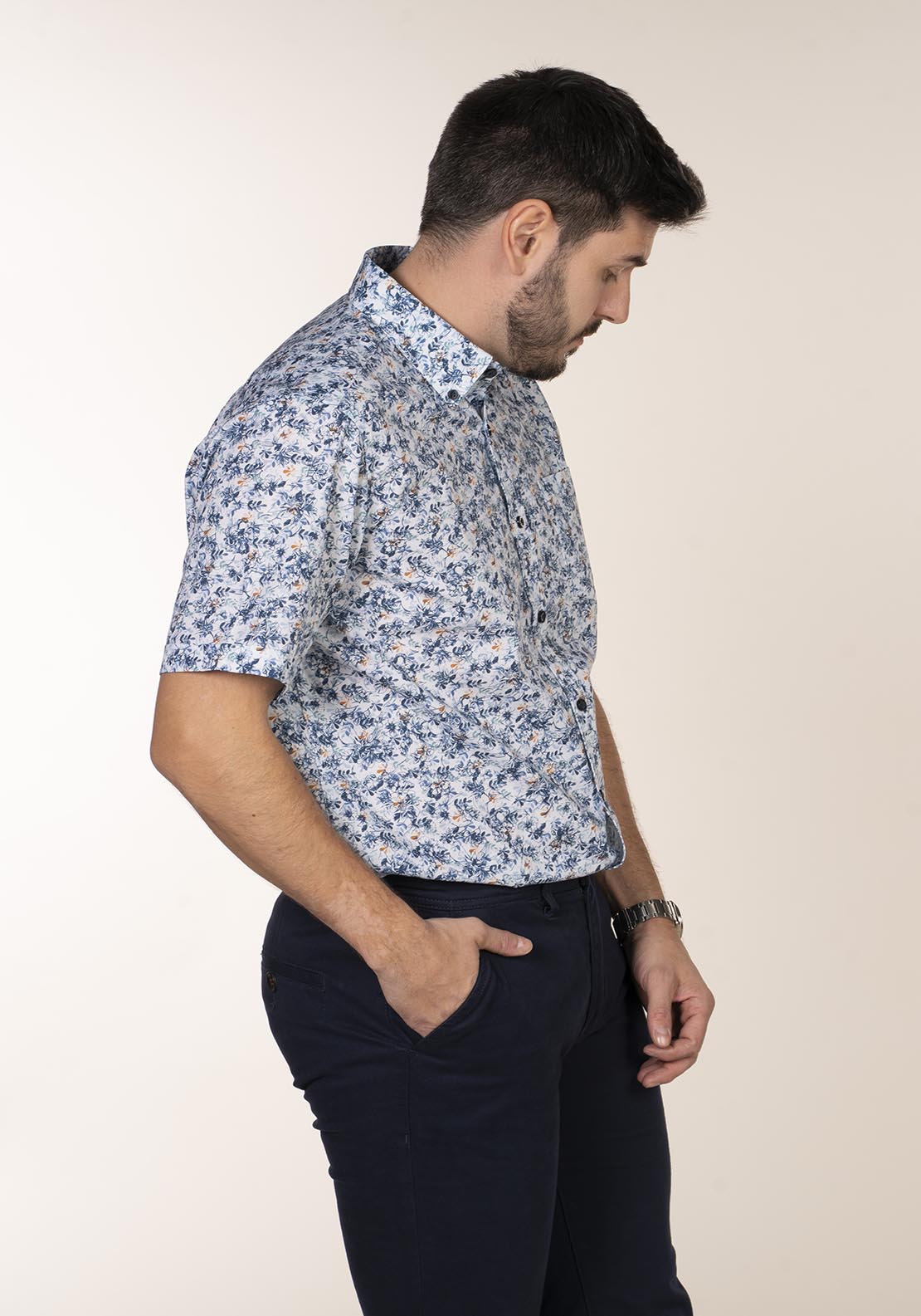 Chris Cayne Short Sleeve Print Shirt - Multi 5 Shaws Department Stores