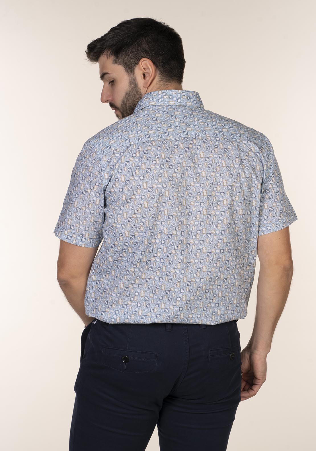 Chris Cayne Short Sleeve Print Shirt 4 Shaws Department Stores