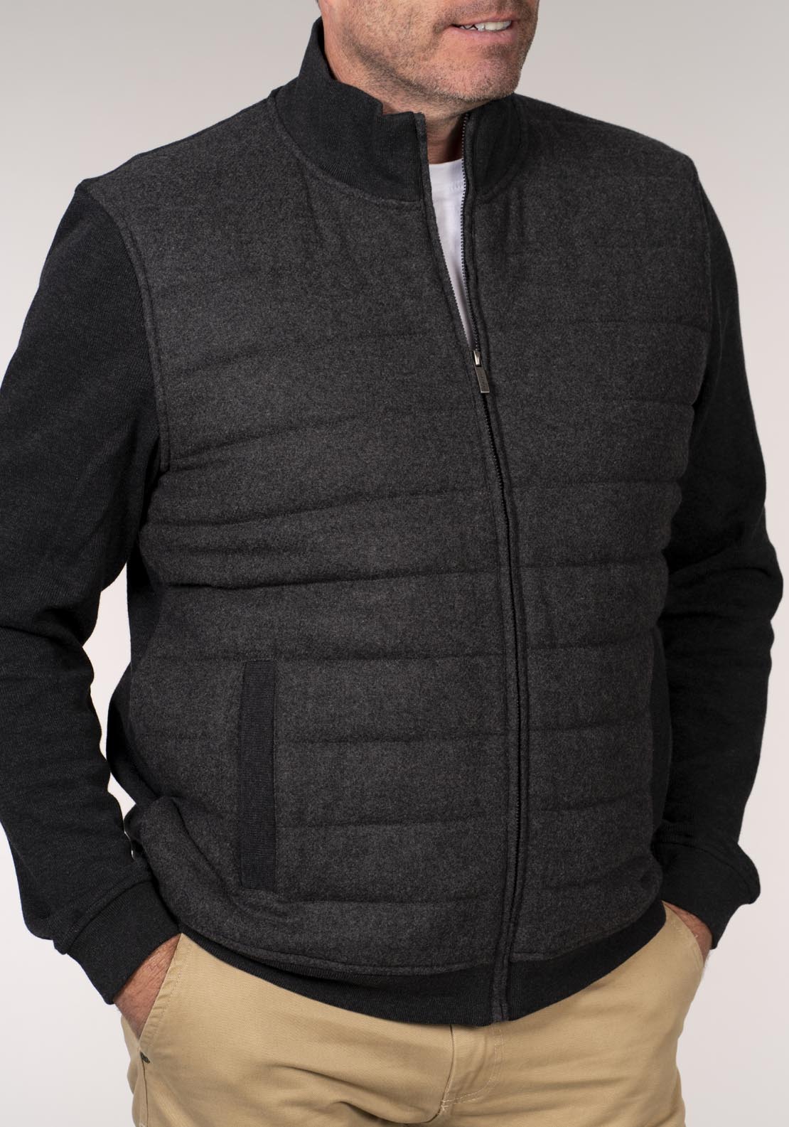 Chris Cayne Hybrid Jacket - Grey 4 Shaws Department Stores